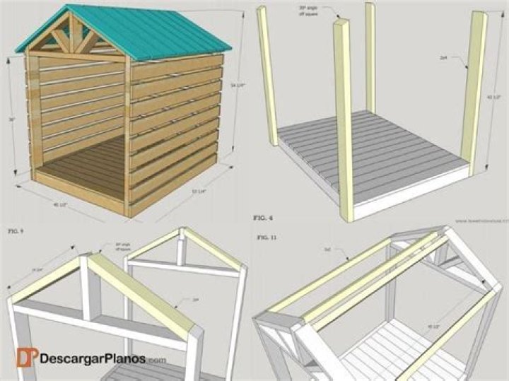 Planos Casa Perro Madera PDF Gratis para Construir Cama y Refugio