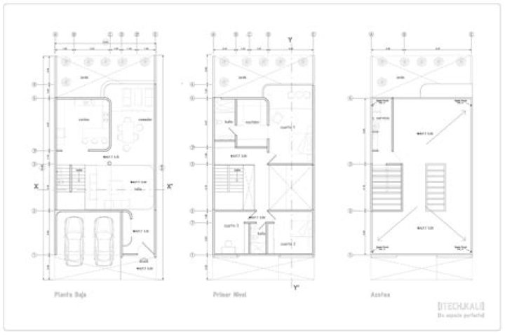 Planos Casa Habitación 2 Niveles PDF: Descarga Arquitectura Moderna