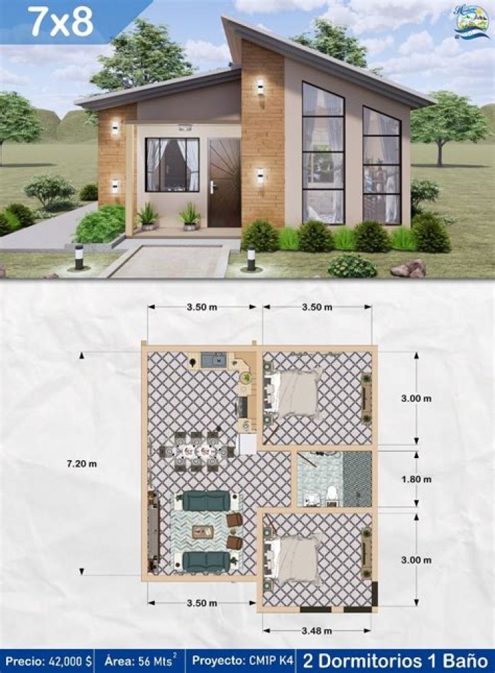 Descarga Planos Casas 4x8 Metros PDF Grátis