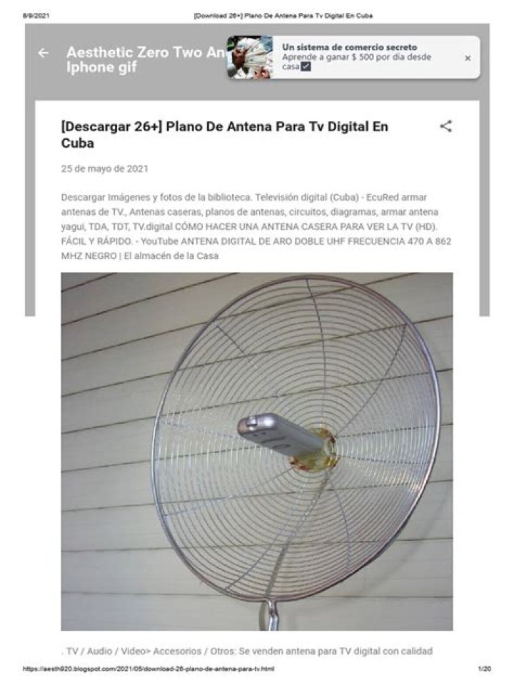 Planos de Antenas para TV Digital en Cuba PDF – Guía Oficial
