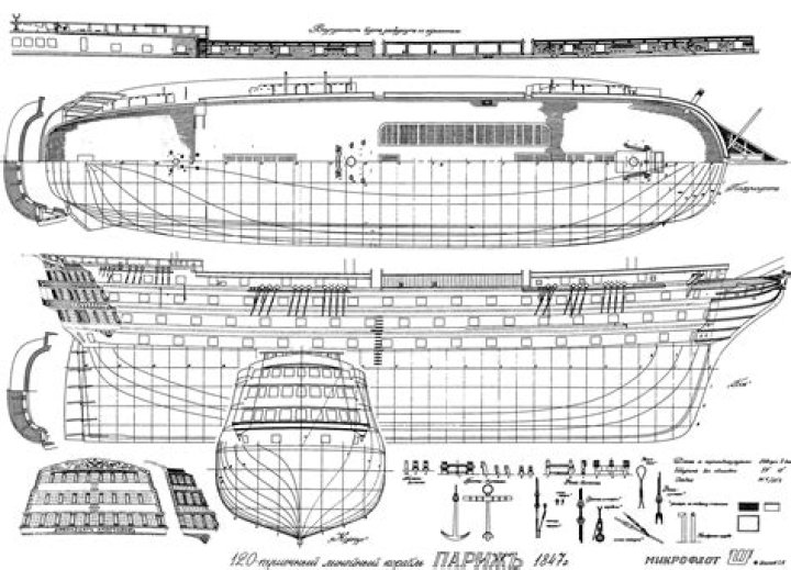 Planos de barcos de madera a escala PDF para impresión