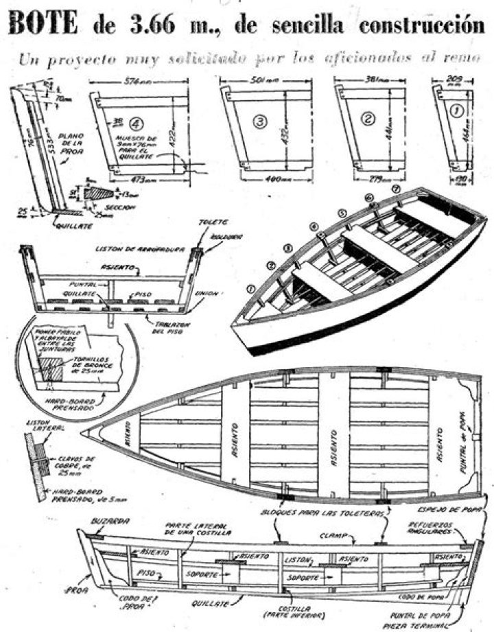 Descarga Planos Gratuitos de Botes de Madera en PDF