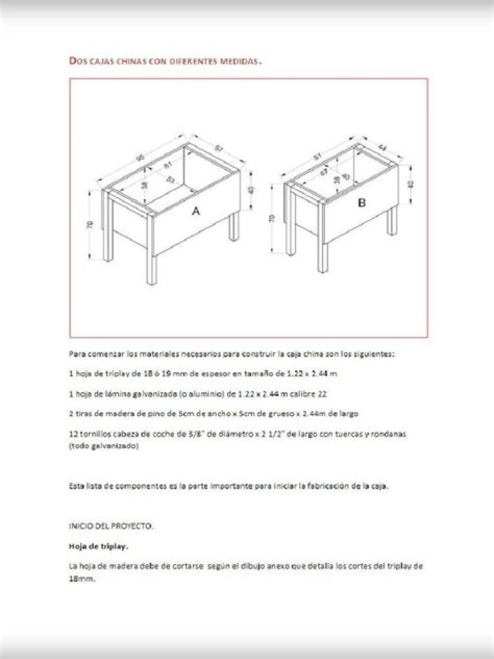 Planos de Caja China PDF: Descarga Plantillas Gratis y Profesionales