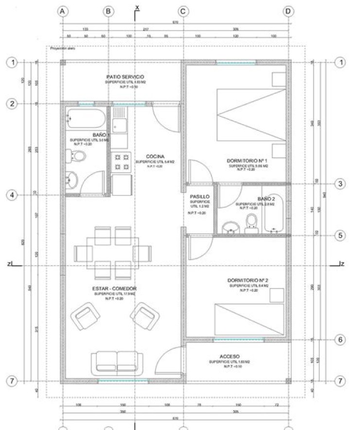 Descargue Planos de Casa de INFONAVIT en PDF Gratis