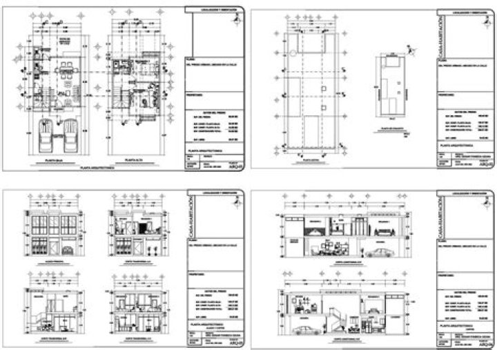 Planos de Casas 8x20 PDF Grátis - Modelos Construcción Fácil