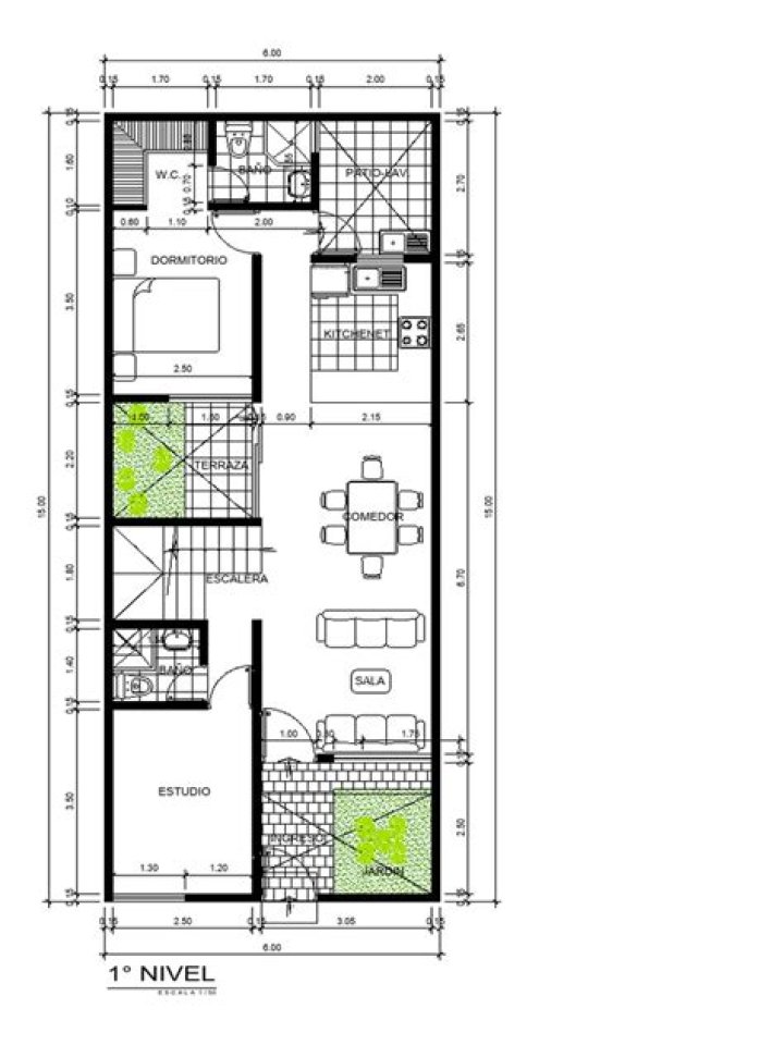 Planos de Casas 6x15 PDF Prontos para Impressão