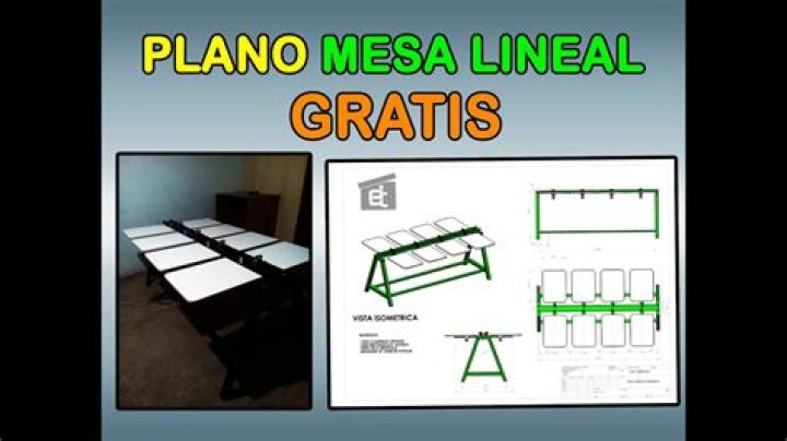 Planos Mesa Lineal con Serigrafía Personalizada en PDF