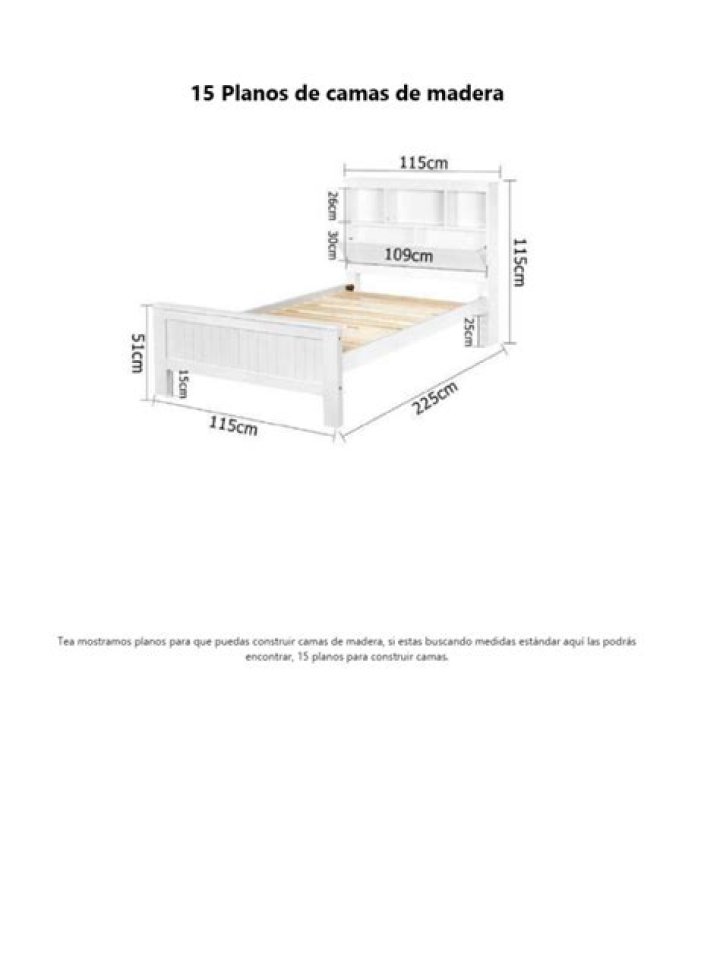 Planos para camas de madera PDF: Descarga Diseños Gratis y Fáciles