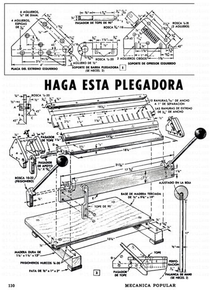 Cómo Hacer una Dobladora de Lámina PDF: Planos Gratis y Fáciles