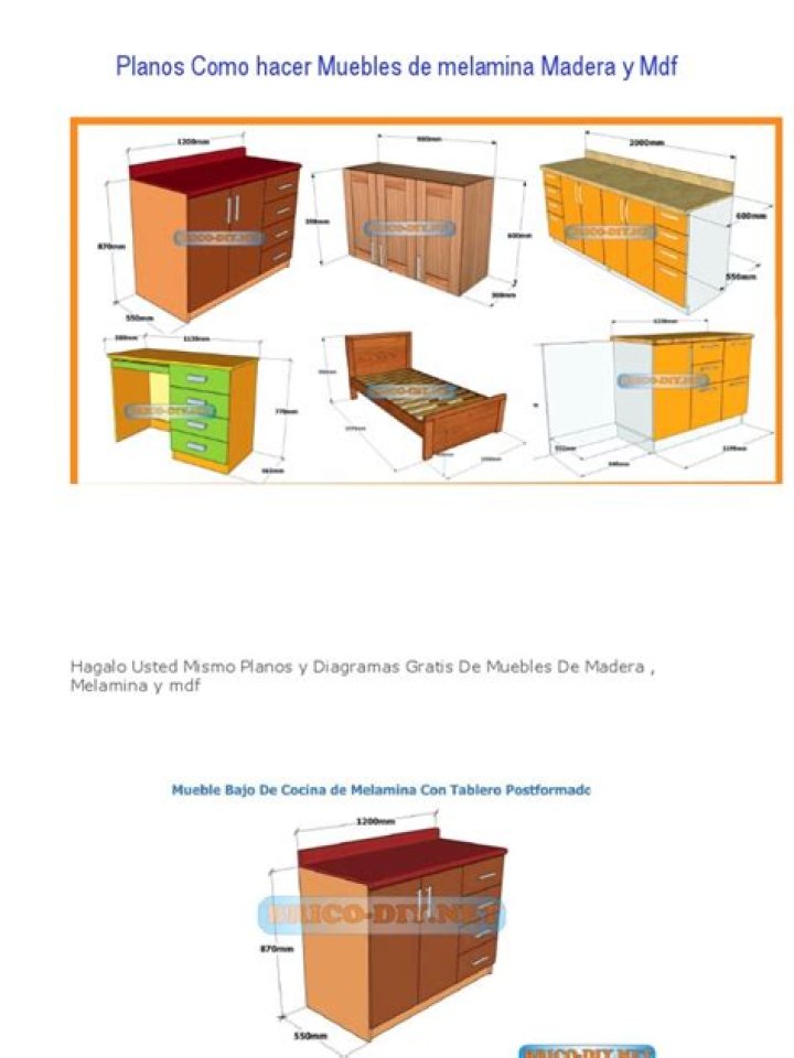 Planos para Muebles de Melamina Gratis en PDF – Descargas Fáciles y Económicas