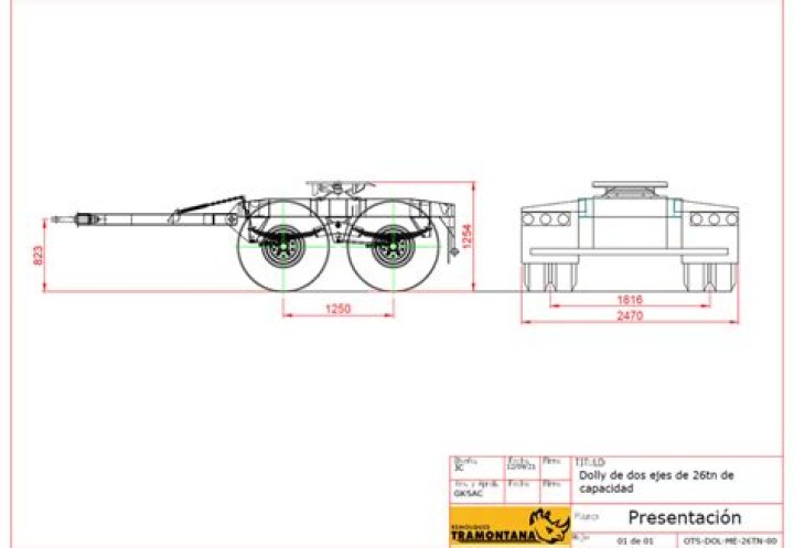 Planos Remolque Dolly PDF para Transporte Seguro