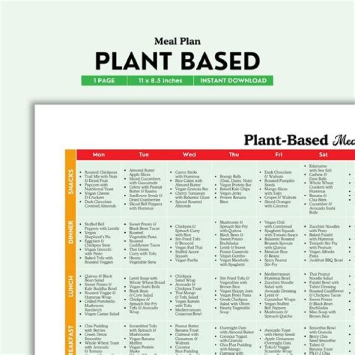 Plant-Based Meal Plan PDF: Easy Vegan Recipes & Weekly Guide