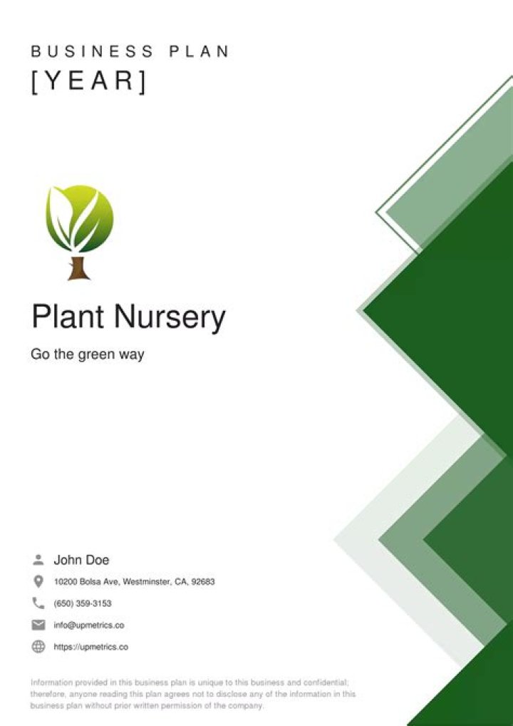Free PDF Plant Nursery Business Plan – Download Now