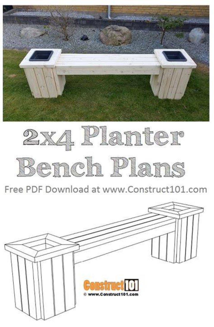 Free Planter Bench Plans PDF – Easy DIY Garden Seating