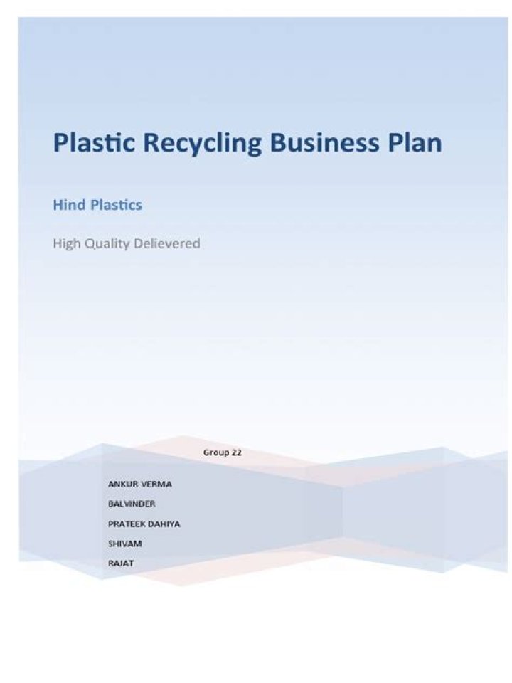 Plastic Recycling Business Plan PDF: Step-by-Step Guide