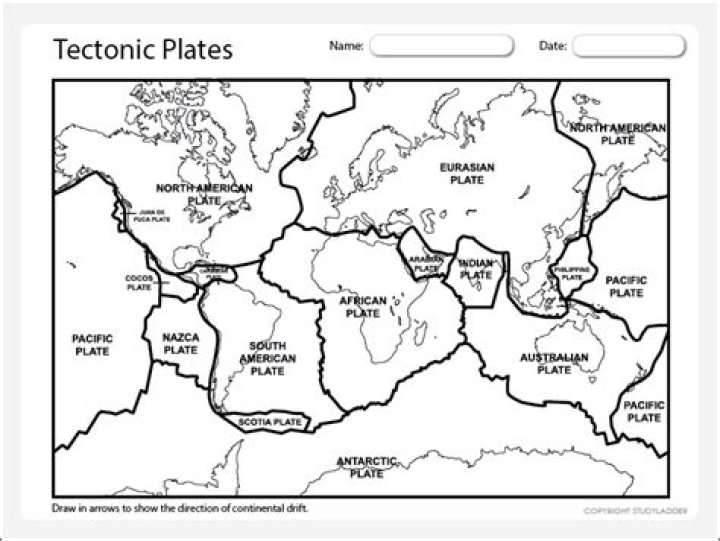 Plate Tectonics Coloring Worksheet PDF – Educational Science Activity