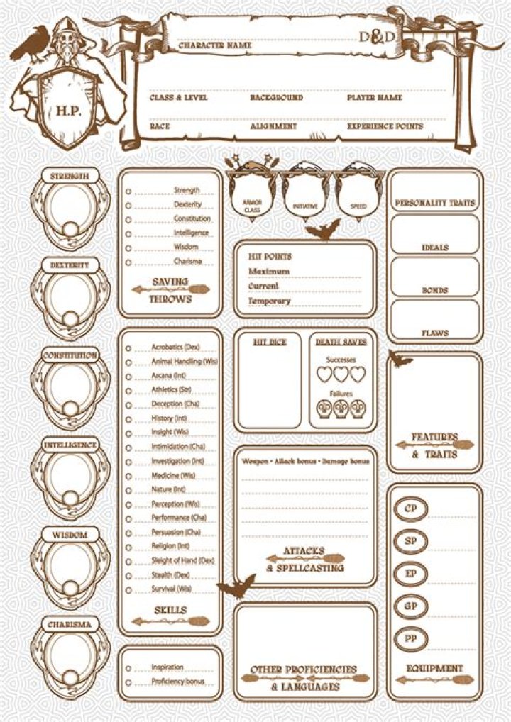 Player Character Sheet 5e PDF – Free Download