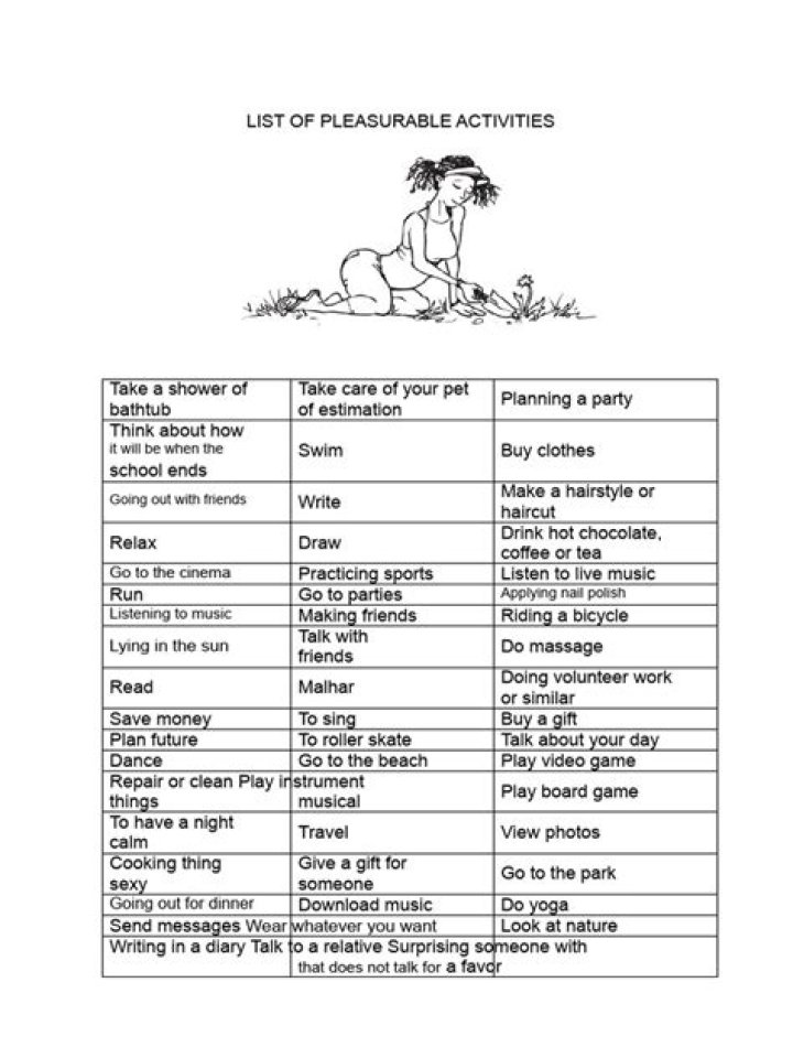 Pleasurable Activities List PDF: Fun & Enjoyable Experiences to Try