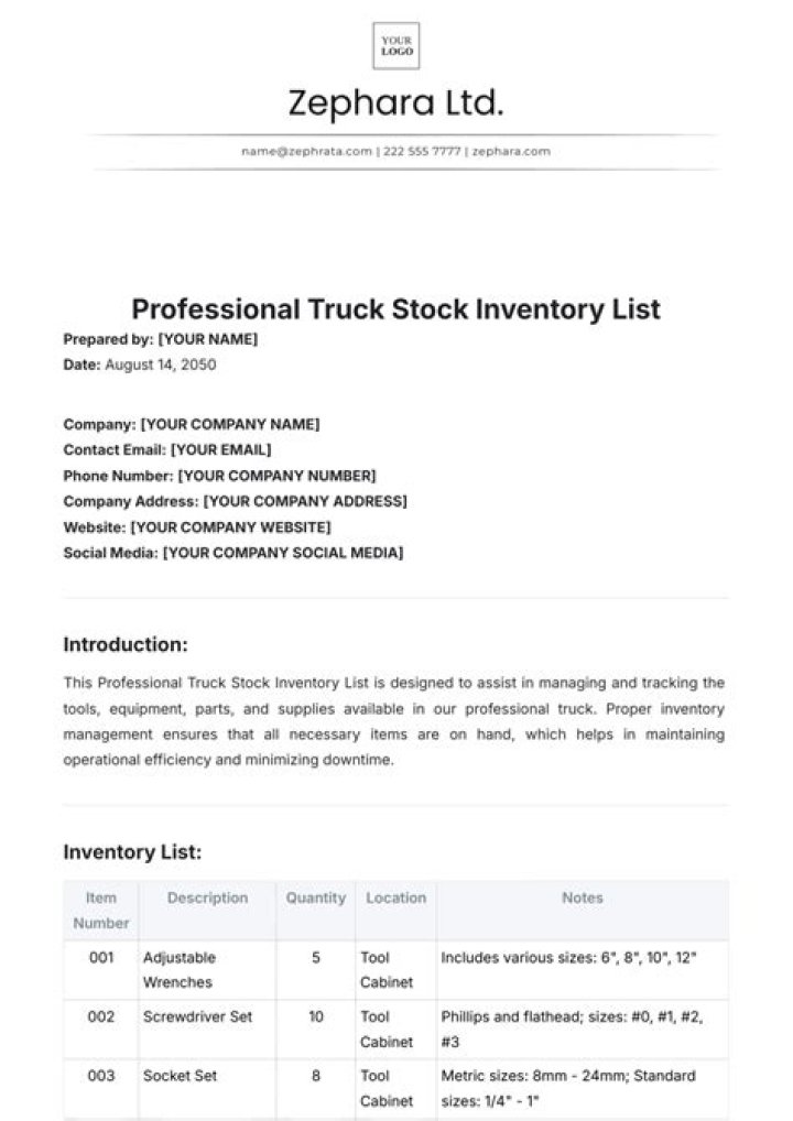 PlumDomain 7 Truck Stock List PDF – Instant Access Now