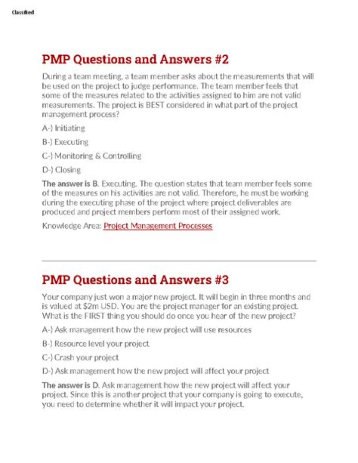 MPP Exam Prep: 2019 PMP Questions & Answers PDF with Answers