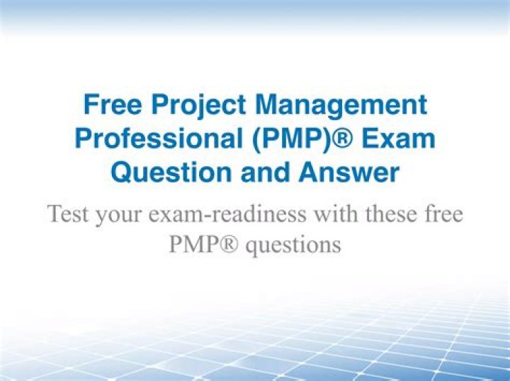 PMP Test Questions PDF – Practice Exam Questions & Answers