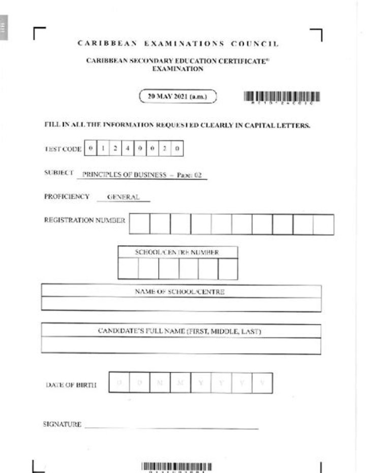 POB CXC Past Papers with Answers PDF - Complete Exam Revision