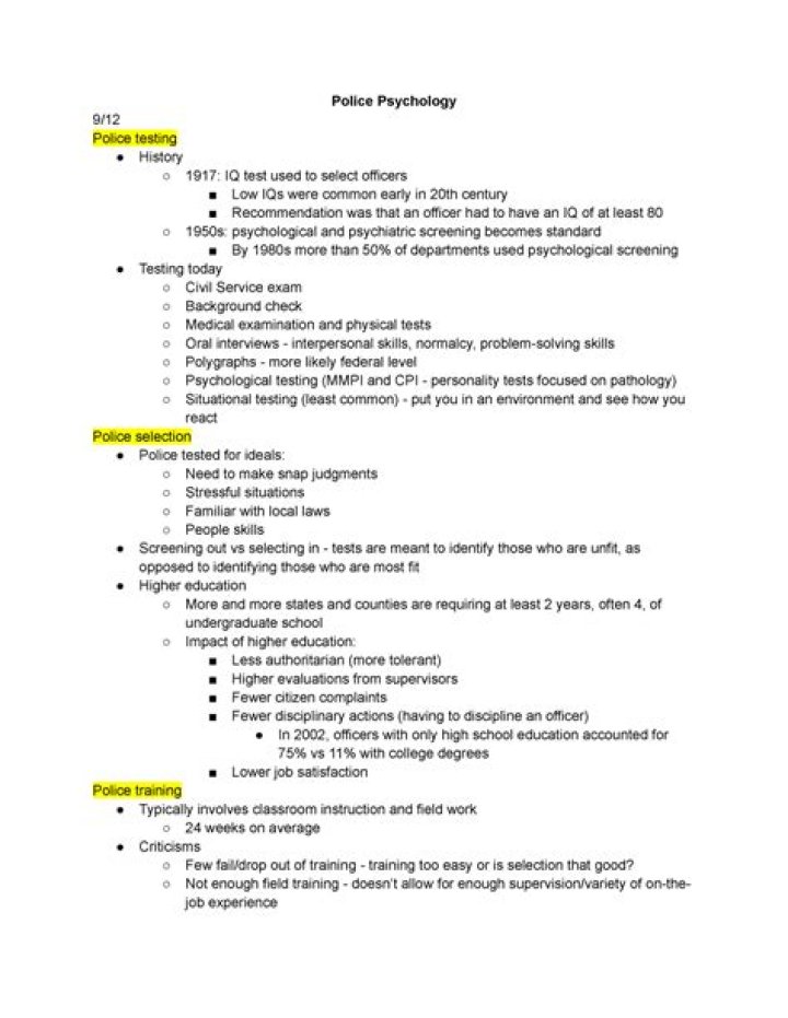 Police Exam Psychology Questions PDF: Study Guide & Practice Test