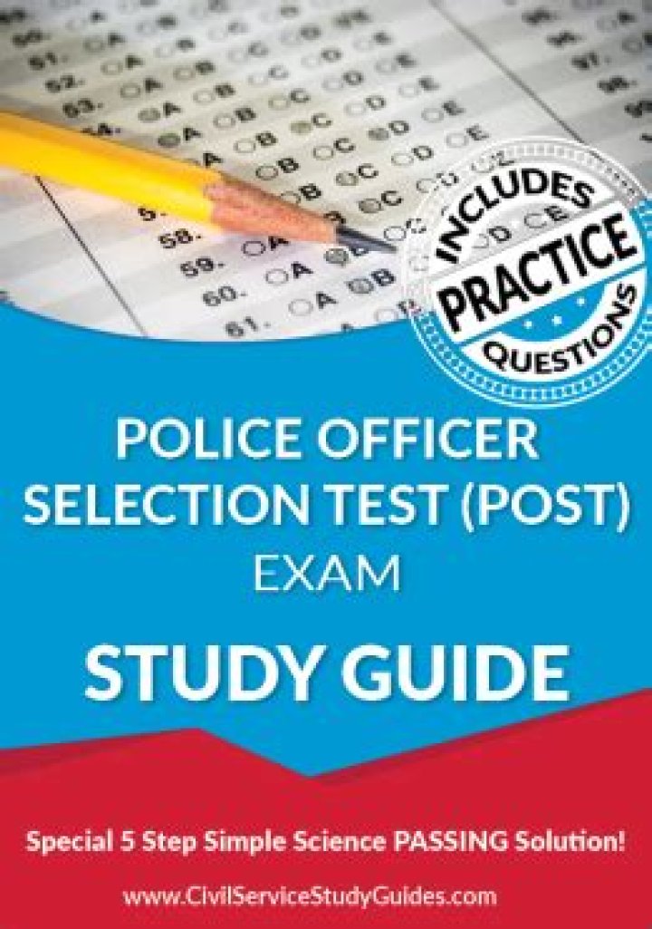 Police Officer Selection Test Study Guide PDF: Master the Exam