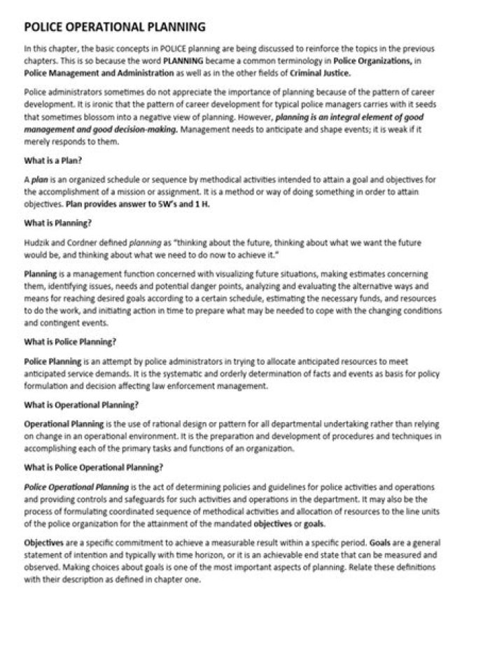 Police Operational Plan PDF: Official Guide and Format