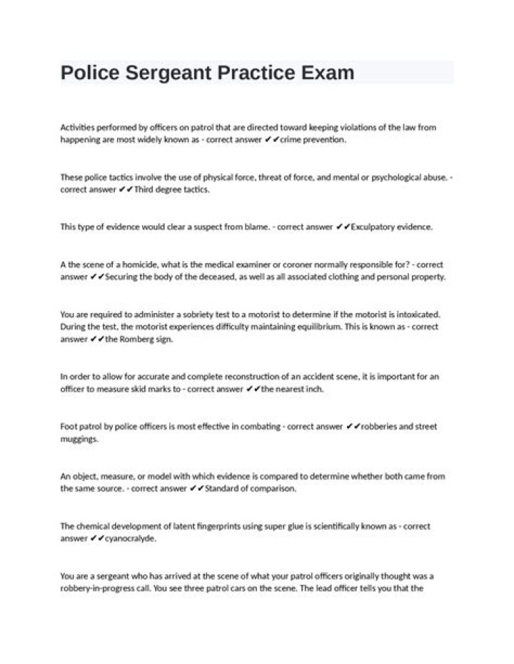 Police Practice Test PDF: Official Exam Simulator for Candidates