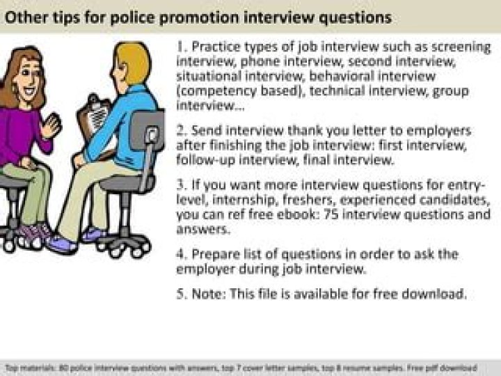 Police Promotion Interview Questions and Answers PDF – Expert Guide