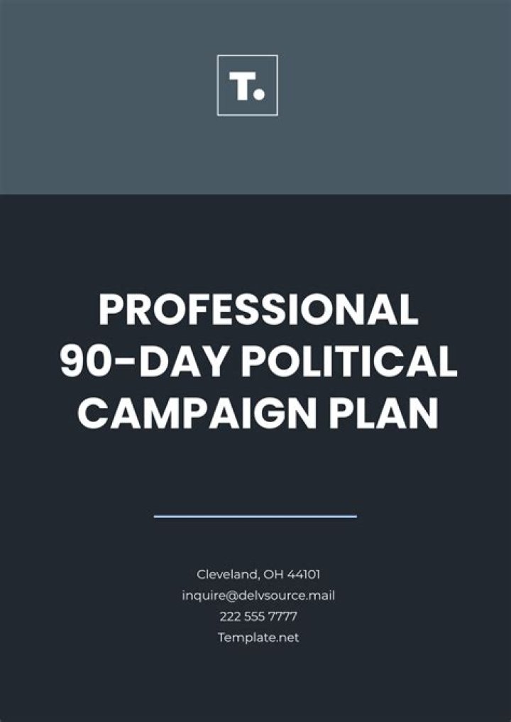 Political Campaign Plan Template PDF – Free Download