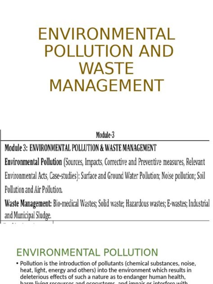Pollution and Waste Management PDF: Key Strategies for Sustainable Solutions