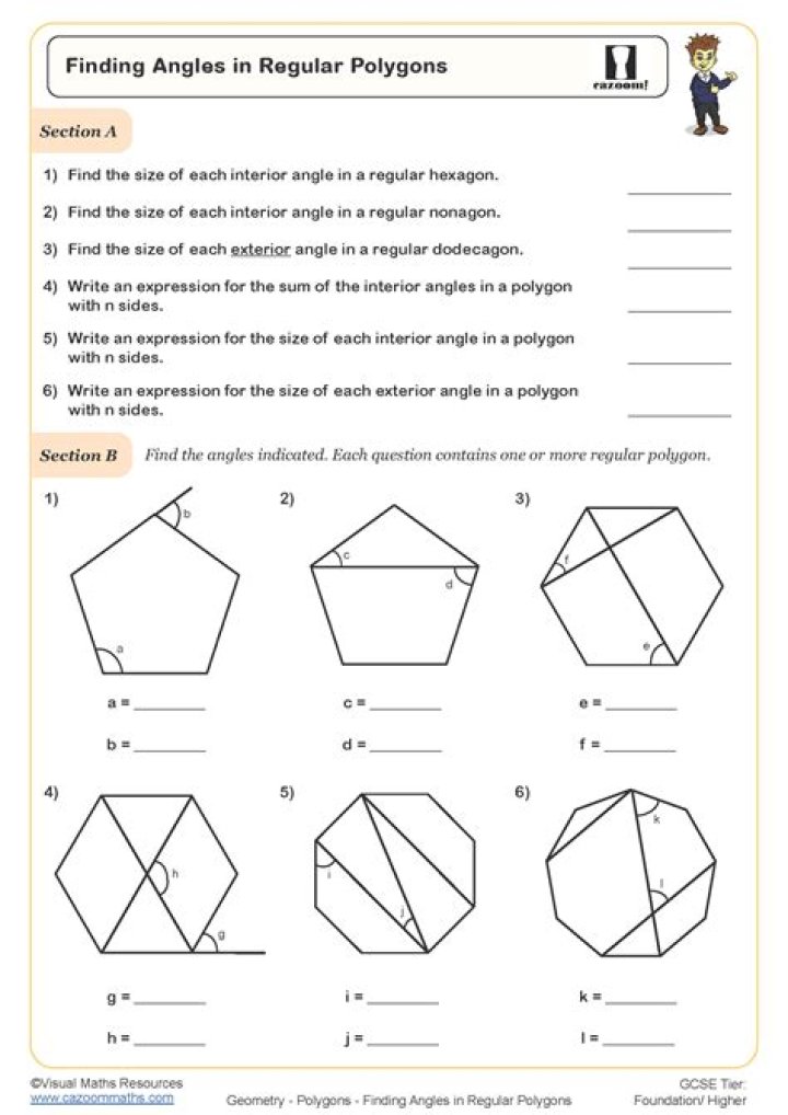 Polygons Worksheets PDF: Free Printable Geometry Practice