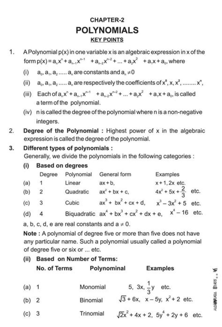 Polynomials Class 9 Extra Questions PDF: Extra Practice for Exam Success