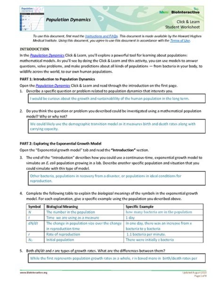 Population Dynamics Questions & Answers PDF: Expert Guide