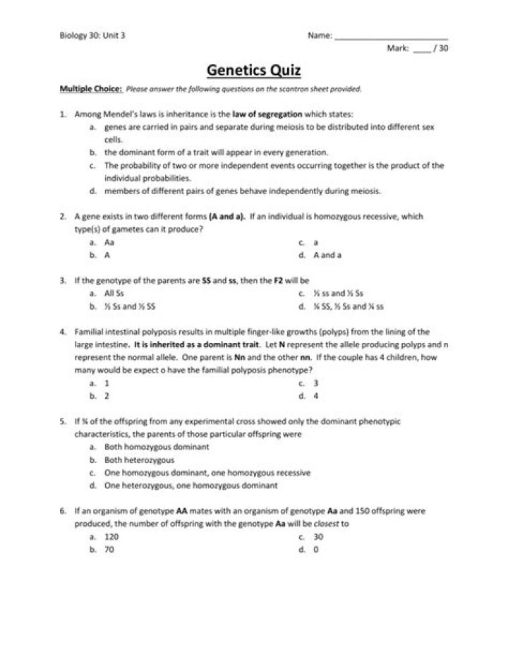 Population Genetics Multiple Choice Questions with Answers PDF