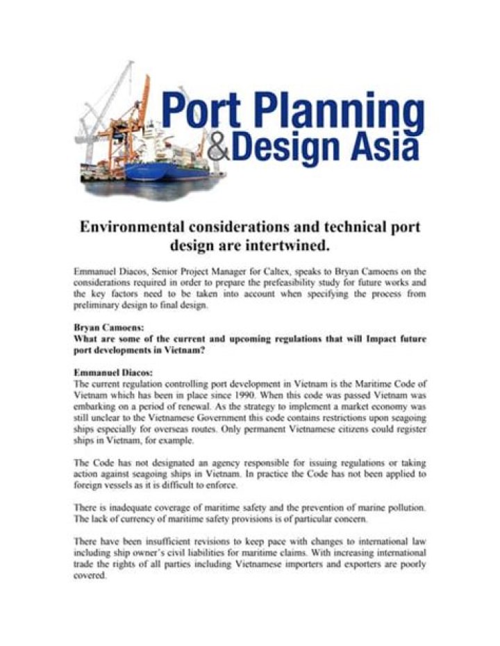 Comprehensive Port Planning Design and Construction PDF Guide