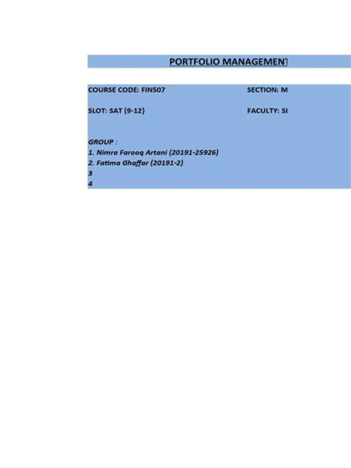 Portfolio Management Report PDF for Smart Investors