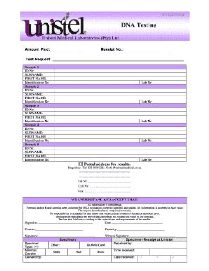Positive DNA Test Results – Official Paper PDF Report