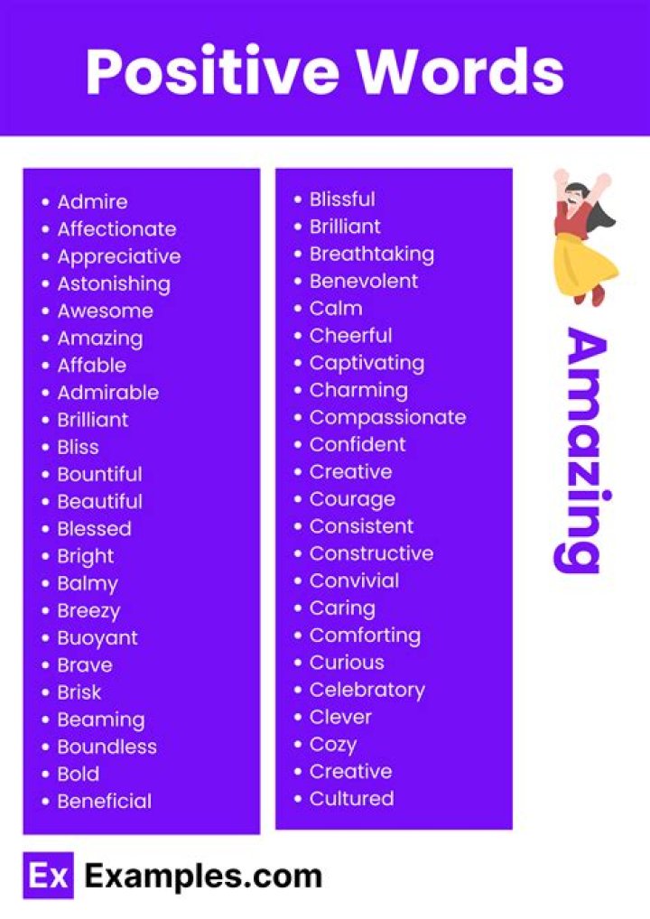 Free Positive Words List PDF to Boost Your Mood