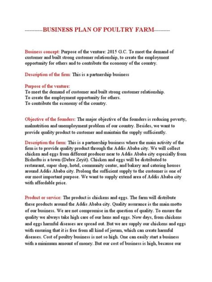 Poultry Feed Business Plan PDF: Step-by-Step Guide
