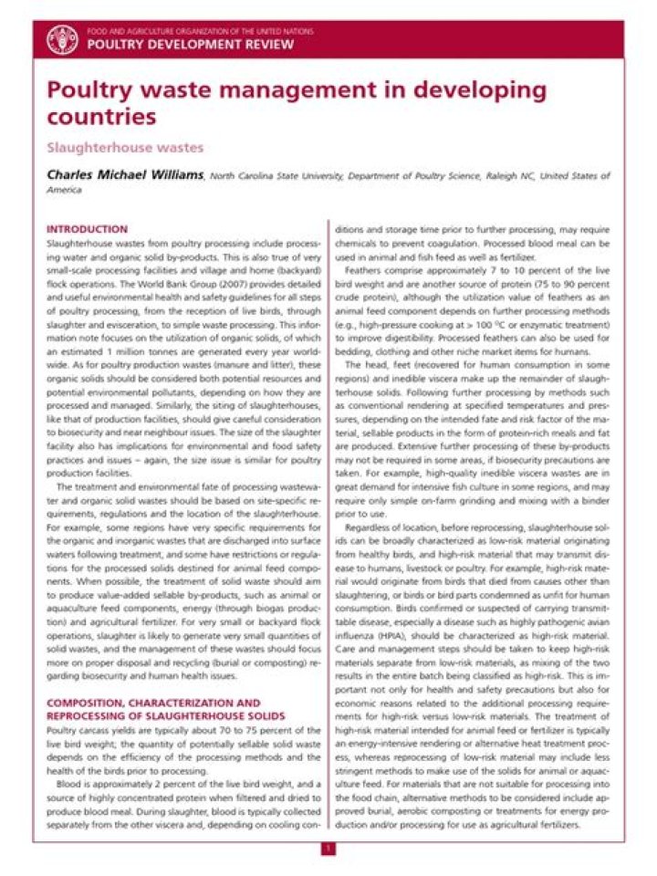 Effective Poultry Waste Management PDF: Reduce Waste, Save Costs