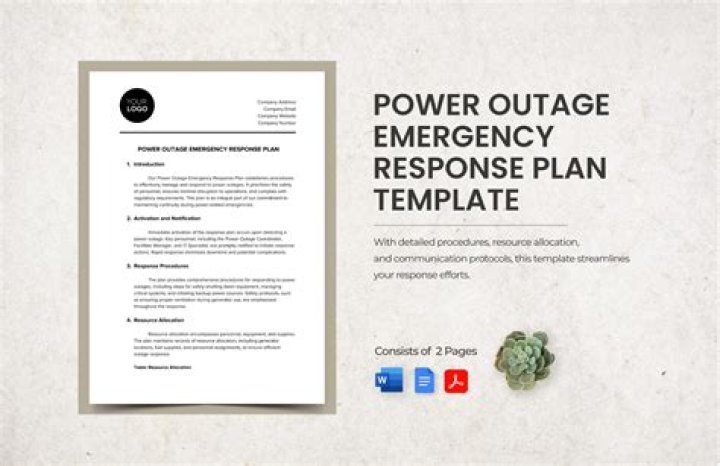 Power Outage Emergency Response Plan PDF – Quick Action Guide