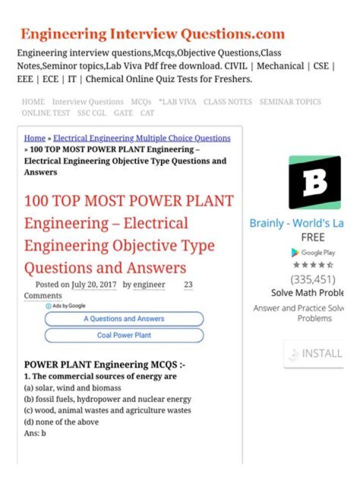 Power Plant Engineering Questions and Answers PDF – Expert Guide