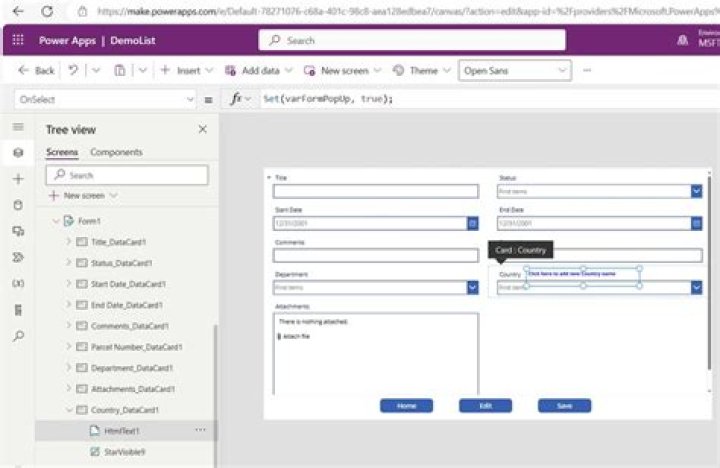 PowerApps PDF Viewer SharePoint List Attachment Tool