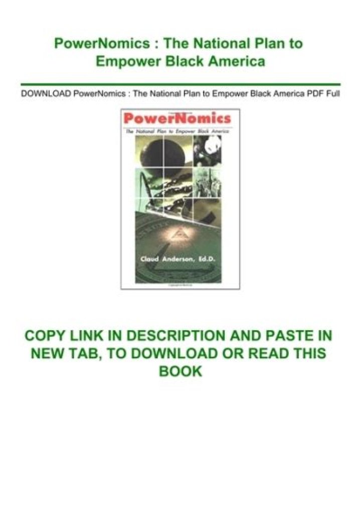 Powernomics: The National Plan to Empower Black America – A Comprehensive PDF Guide