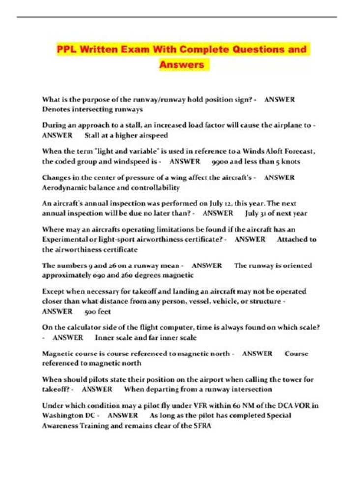 PPL Questions & Answers PDF: Your Complete Guide to Frequently Asked Questions