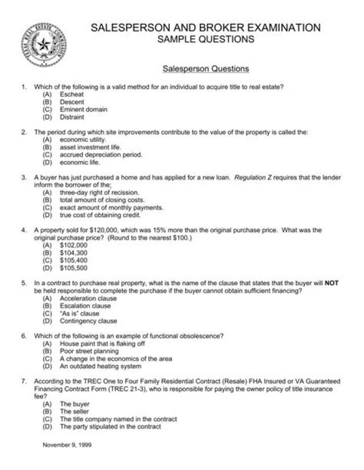 Practice Exam Questions for Real Estate Appraisers – PDF Download