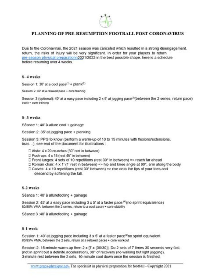 Pre-Season Football Training Plan PDF: Boost Performance This Season